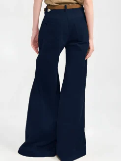 New Corduroy Wide-Leg Pants Without Belt Pants