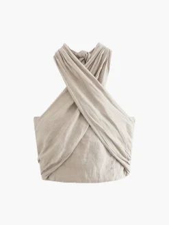 Outlet Cotton & Line Crisscross Halter Tank Top Tank Tops & Camis|Tops