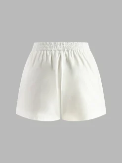 Online Cotton & Linen Backless Halter Top With Shorts Set Shorts Sets|Shorts