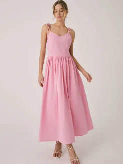 New Cotton & Linen Backless Long Dress Casual Dresses|Summer Dresses