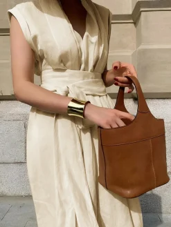 Sale Cotton & Linen Belted Sleeveless Long Dress Casual Dresses|Vacation Dresses