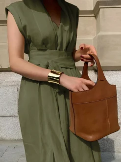 Sale Cotton & Linen Belted Sleeveless Long Dress Casual Dresses|Vacation Dresses
