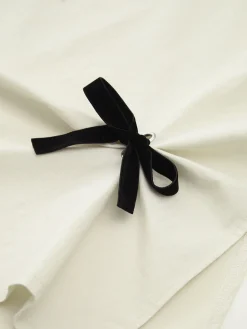 Clearance Cotton & Linen Bow Decor Split Midi Skirt Skirts|Bottoms