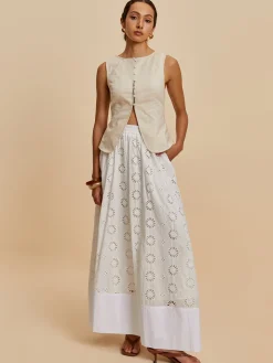 Online Cotton & Linen Casual Sleeveless Blouse Blouses & Shirts|Tops