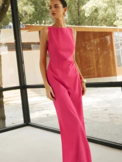 Discount Cotton & Linen Crisscross Long Dress Casual Dresses|Work Dresses