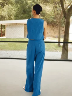 Online Cotton & Linen Leisure Waistcoat Outerwear|Vests