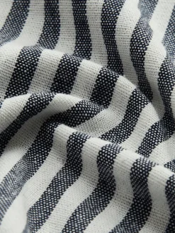 Cotton & Linen Pinstripe Loose Shirt Long Sleeve Sets|Blouses & Shirts