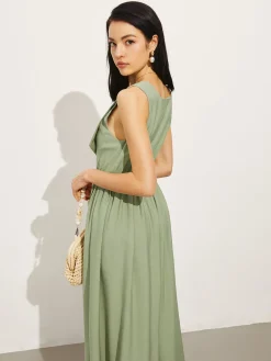 Clearance Cotton & Linen Pockets Polo Dress Casual Dresses|Vacation Dresses