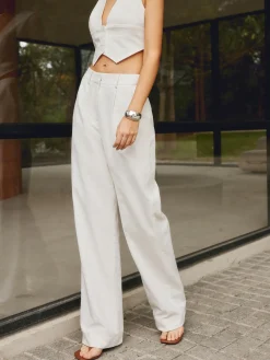 New Cotton & Linen Straight Leg Pants Pants|Matching Sets