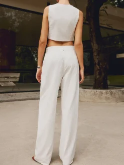 New Cotton & Linen Straight Leg Pants Pants|Matching Sets
