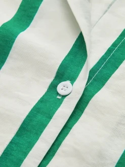 Cotton & Linen Stripe Shirt Blouses & Shirts|Tops