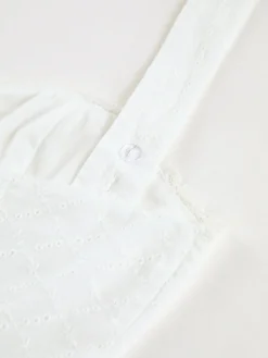 Hot Cotton Backless Tie Up Halter Short Dress White Dresses|Vacation Dresses