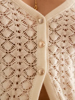 Discount Cotton Blends Hollow Skirt Set Skirt Sets|Long Sleeve Sets