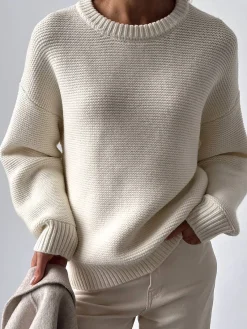 Cotton Blends Mechanism Knitting Sweater Sweater Tops|Sweaters & Cardigans