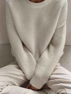 Cotton Blends Mechanism Knitting Sweater Sweater Tops|Sweaters & Cardigans