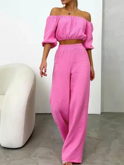 Sale Cotton Blends Pants Set Pants Sets|Matching Sets