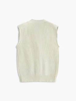 Sale Cotton Blends Ribbed Sweater Vest Sweater Vests|Sweaters & Cardigans