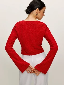 New Cotton Blends Tie Front Soft Blouse Blouses & Shirts|Tops