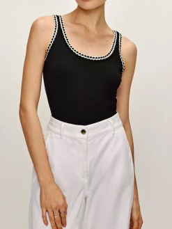 Hot Cotton Contrast Trim Bodysuit Bodysuits|Bodysuits