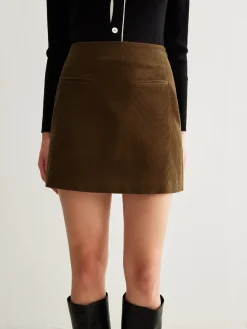Discount Cotton Corduroy A-Line Skirt Skirts|Bottoms