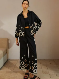 Cotton Hollow Embroidered Blouse Blouses & Shirts|Tops