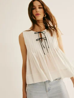 Best Cotton Ruffle Pleated Tie Front Blouse Blouses & Shirts|Tops