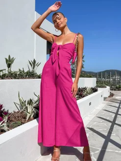 Clearance Cotton Twist Detail Jumpsuit Jumpsuits & Rompers|Jumpsuits & Rompers