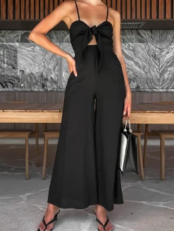 Clearance Cotton Twist Detail Jumpsuit Jumpsuits & Rompers|Jumpsuits & Rompers