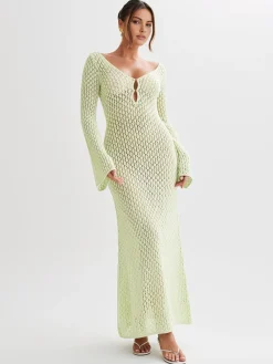 New Cover Up Long Sleeve Open Back Long Dress White Dresses|Black Dresses