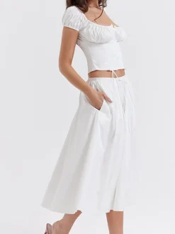 Sale Cowgirl Aesthetics Zippered Maxi Skirt Skirts|Matching Sets