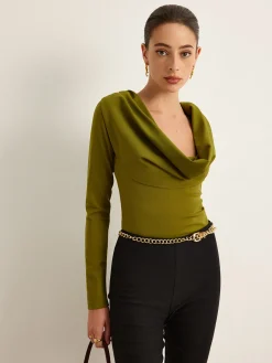 Outlet Cowl Neck Bodysuit Bodysuits