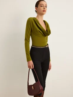 Outlet Cowl Neck Bodysuit Bodysuits