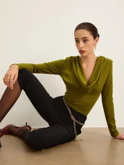 Outlet Cowl Neck Bodysuit Bodysuits