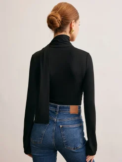Best Cowl Neck Ribbon T-Shirt T-shirts|Tops