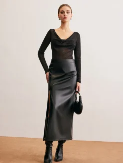 Outlet Cowl Neck Sequins Thin Blouse Blouses & Shirts|Tops