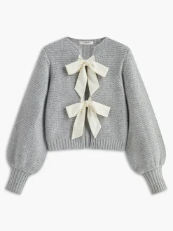 Crew Neck Bow Knit Top Sweater Tops|Sweaters & Cardigans