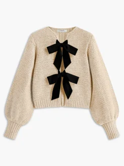 Crew Neck Bow Knit Top Sweater Tops|Sweaters & Cardigans