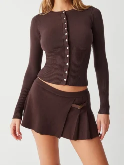 Sale Crew Neck Breasted Cardigan Cardigans|Sweaters & Cardigans