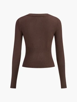 Sale Crew Neck Breasted Cardigan Cardigans|Sweaters & Cardigans