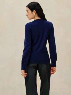 Sale Crew Neck Breasted Jersey Cardigan Cardigans|Sweaters & Cardigans