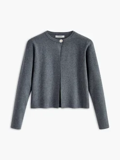 Online Crew Neck Button Knit Cardigan Cardigans|Sweaters & Cardigans