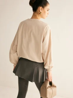 Discount Crew Neck Button Thin Jacket Outerwear|Jackets