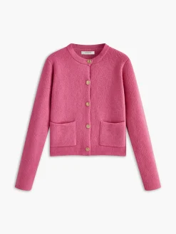 Online Crew Neck Golden Button Knit Outerwear Sweater Tops|Outerwear