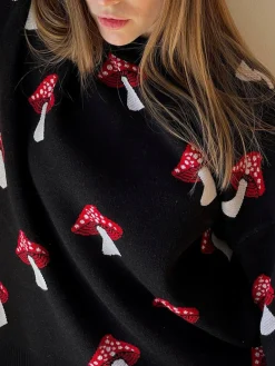 Online Crew Neck Jacquard Pullover Sweater Sweater Tops|Sweaters & Cardigans