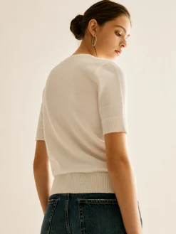 Hot Crew Neck Plain Knit Top Sweater Tops|Sweaters & Cardigans