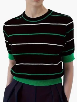Best Crew Neck Striped Knit Top Sweater Tops|Sweaters & Cardigans