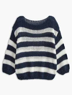 Outlet Crew Neck Striped Soft Sweater Sweater Tops|Sweaters & Cardigans