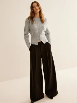 Sale Crew Neck Zipper Design Sweater Sweater Tops|Sweaters & Cardigans