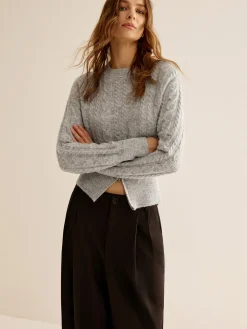 Sale Crew Neck Zipper Design Sweater Sweater Tops|Sweaters & Cardigans