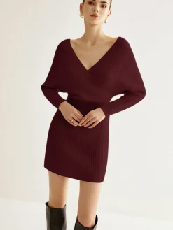 Online Criss Cross Cinched Sweater Dress Sweater Dresses|Vacation Dresses